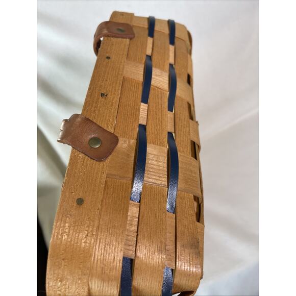 Vintage Peterboro Basket Company w/ Leather Handles- EUC - Picture 11 of 12